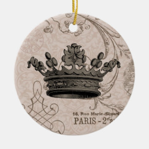 Vintage Crown...ornament Ceramic Tree Decoration