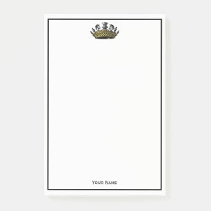 Vintage Crown With Chess Pieces Colour Post-it Notes