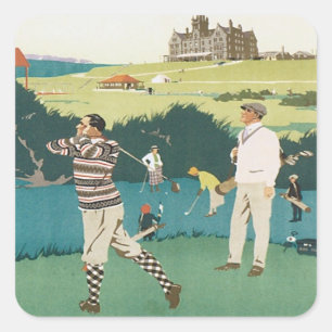 Vintage Cruden Bay Scotland Square Sticker