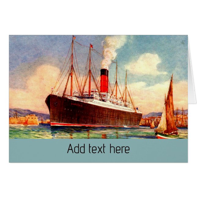 Vintage Cruise Ship Postcards (Front Horizontal)