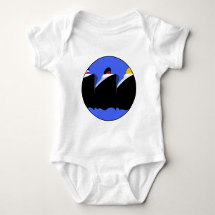 Vintage Cruise Ships Art Deco Poster Baby Bodysuit