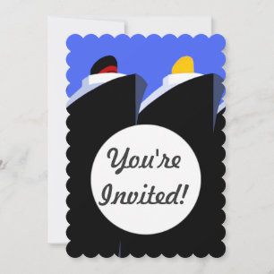 Vintage Cruise Ships Art Deco Poster Invitation