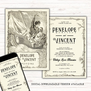 Vintage Cruise Wedding Invitation