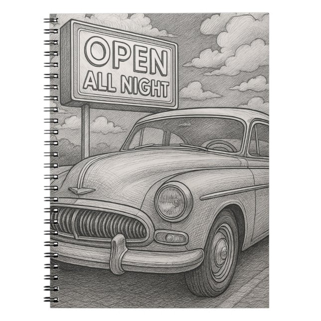 Vintage Cruiser Playing Cards Notebook (Front)