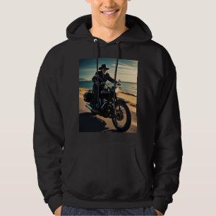 Vintage Cruiser Vibes: Black Yamaha Edition" Hoodie