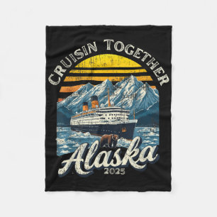 Vintage Cruisin Together Alaska 2025 Friend Family Fleece Blanket