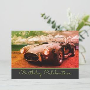 Vintage Cruising Birthday Invitation