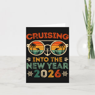Vintage Cruising Into The New Year 2026 Family Mat Card