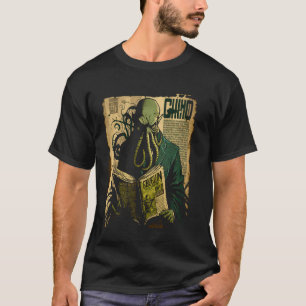 Vintage Cthulhu Detective Comic Art Deep Sea Monst T-Shirt