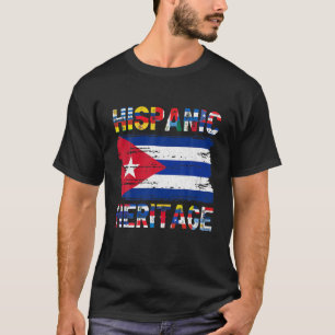 Vintage Cuba Cuban Flag Pride Hispanic Heritage T-Shirt