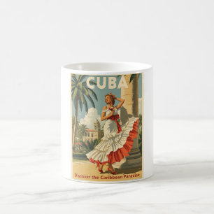 Vintage Cuba Travel Glamour Caribbean Paradise Art Coffee Mug