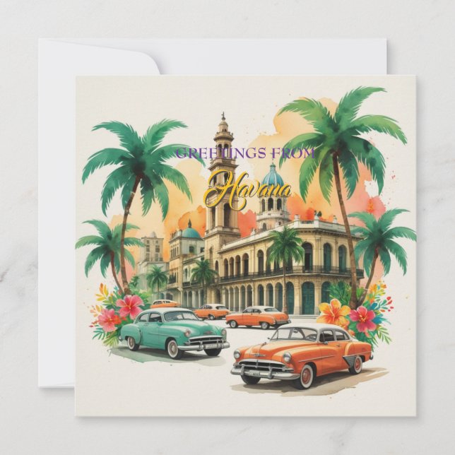 Vintage Cuba Travel - Greetings From Havana (Front)