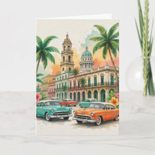 Vintage Cuba Travel - Greetings From Havana Card