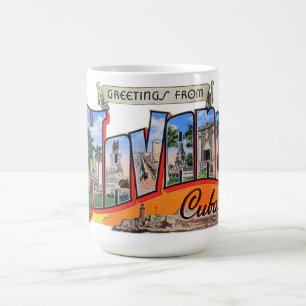 Vintage Cuba Travel - Greetings From Havana Coffee Mug