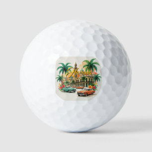 Vintage Cuba Travel - Greetings From Havana Golf Balls