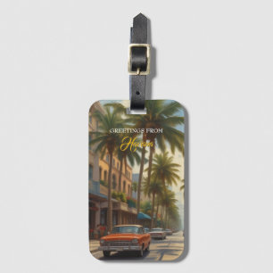 Vintage Cuba Travel - Greetings From Havana Luggage Tag