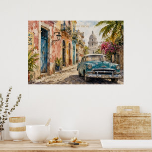 Vintage Cuba Travel - Greetings From Havana Poster