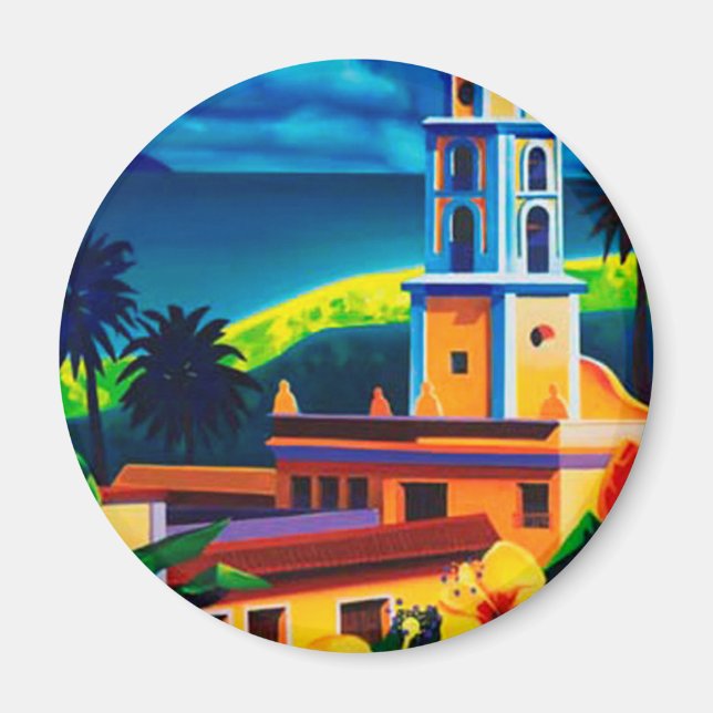 Vintage Cuba Travel Magnet (Front)