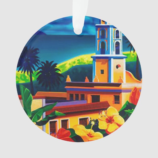 Vintage Cuba Travel Ornament (Front)