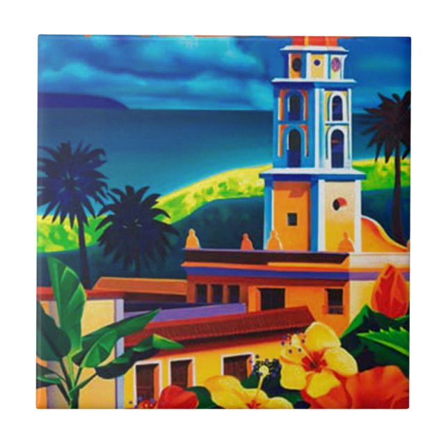 Vintage Cuba Travel Tile (Front)