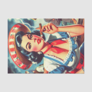 Vintage Cuban Pin-up Tissue Paper