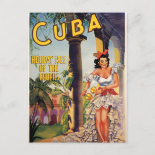 Vintage Cuban Tourist Commission Tropics Travel Holiday Postcard