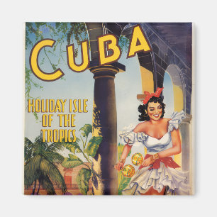 Vintage Cuban Tourist Commission Tropics Travel Magnet