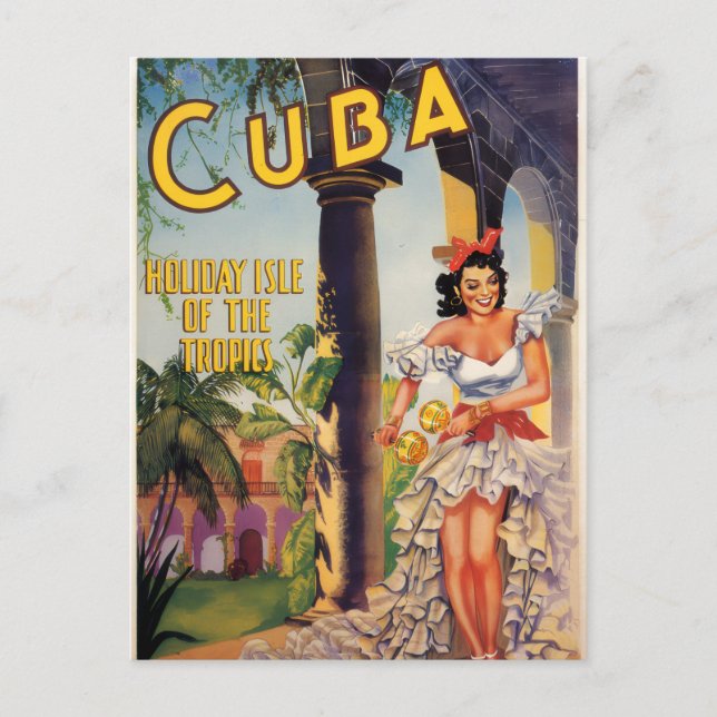 Vintage Cuban Tourist Commission Tropics Travel Postcard (Front)