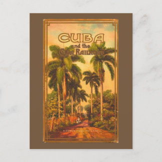 Vintage Cuban Travel - Cuba Railroad Holiday Postcard