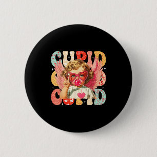 Vintage Cud Blowing Bubble Gum Heart Sungles Valen 6 Cm Round Badge