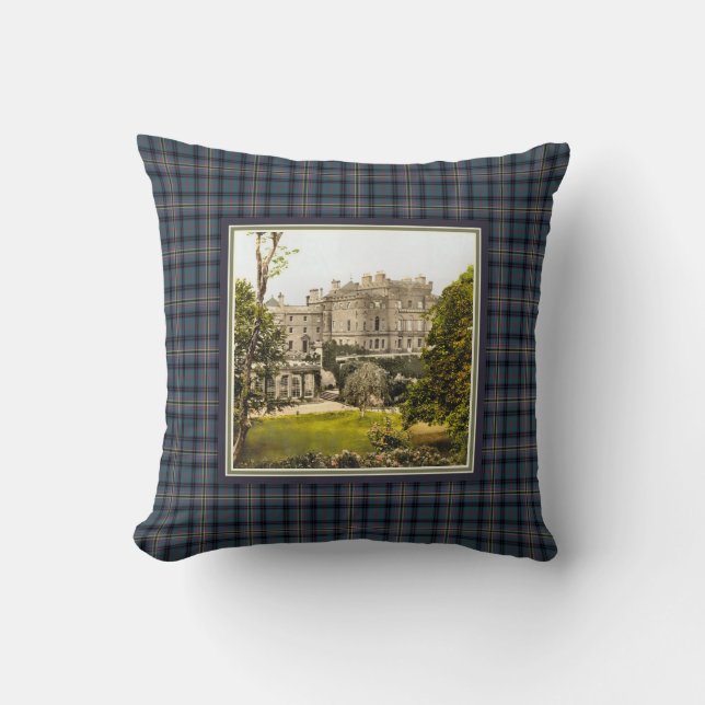 Vintage Culzean Castle Clan Kennedy Tartan Cushion (Front)