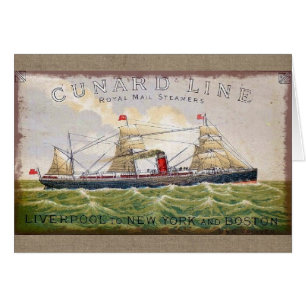 Vintage Cunard Line Royal Mail Steamers Blank