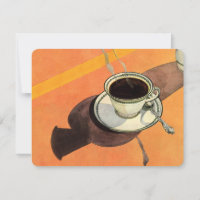 Vintage Cup of Coffee, Saucer, Spoon, Retro Diner