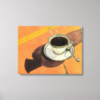 Vintage Cup of Coffee, Saucer, Spoon, Retro Diner