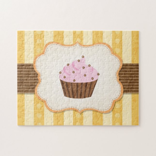 Vintage Cupcake Background Jigsaw Puzzle (Horizontal)