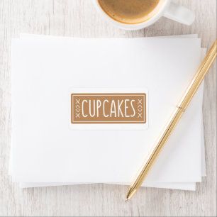 Vintage Cupcakes Bakery Emblem Design Label