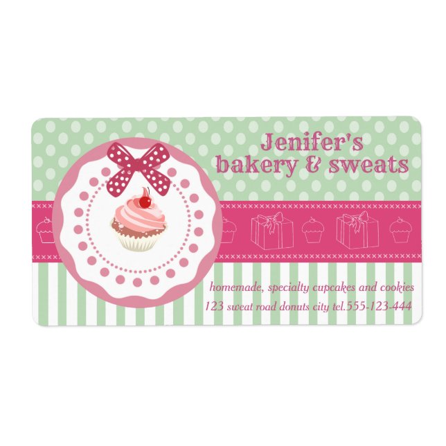 Vintage cupcakes & cookies polka dots (Front)