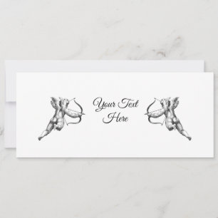 Vintage Cupid and Arrow Love Cherub Angel Invitation