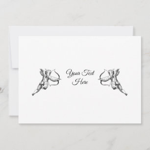 Vintage Cupid and Arrow Love Cherub Angel Invitation