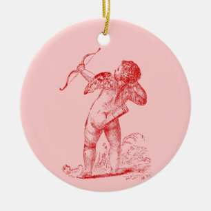 Vintage Cupid Ceramic Tree Decoration