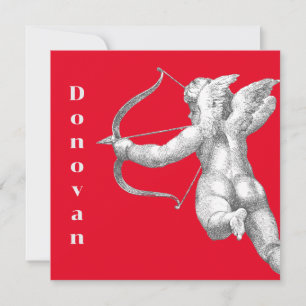 Vintage cupid decorative Valentines square card