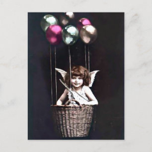 Vintage Cupid Holiday Postcard