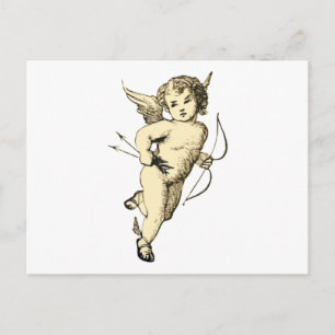 Vintage Cupid Illustration Postcard