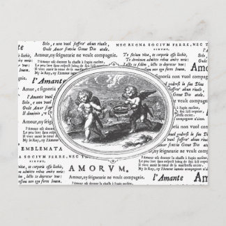 Vintage Cupid in Love Romantic Wedding Engagement Postcard