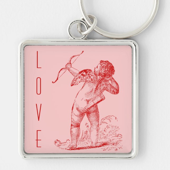 Vintage Cupid Key Ring (Front)
