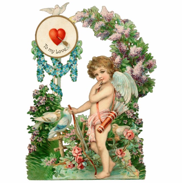 Vintage Cupid Photo Sculpture (Front)