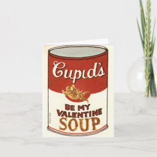 Vintage Cupid Soup Valentine Card