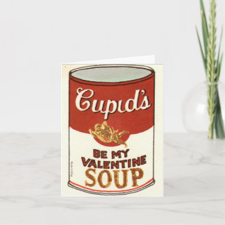 Vintage Cupid Soup Valentine Card