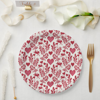 Vintage Cupid Wallpaper Paper Plate