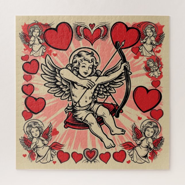 Vintage cupide  love jigsaw puzzle (Vertical)